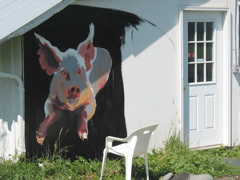 Educational center mural in progress