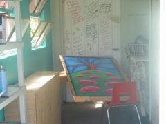 Pink pastures mounted