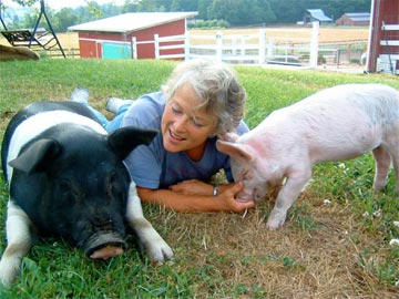 Judy with Oliver and Bunny